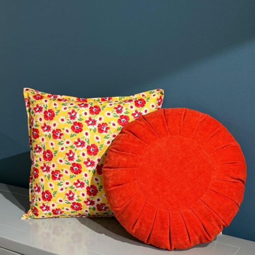 Red & yellow flower  pillow/GH01